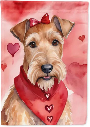 Miniatura 131 de Caroline's Treasures DAC5292CHF - Bandera de Border Collie My Valentine House para porche, grande, con manga para porche, para colgar en la pared