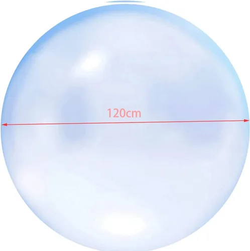 Miniatura 3 de Bola de burbujas de agua de 47 pulgadas para adultos, bola de agua inflable para playa, jardín, bola de goma suave (azul)