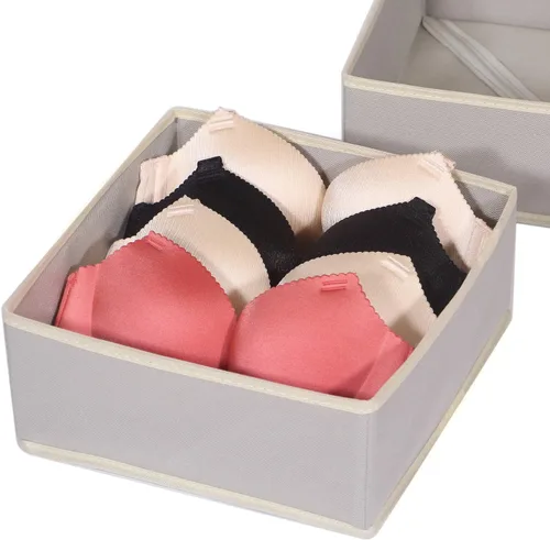 Miniatura 7 de DIOMMELL Caja de almacenamiento de tela plegable para armario, aparador, cajón, cestas de tela, contenedores divisores para ropa, ropa