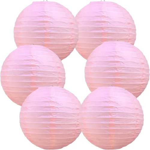 Miniatura 54 de BEISHIDA Faroles de Papel Blancos de 12 Pulgadas Decorativos Chinos/Japoneses Colgantes Redondos de Papel Lámparas para Cumpleaños, Bodas, Navidad