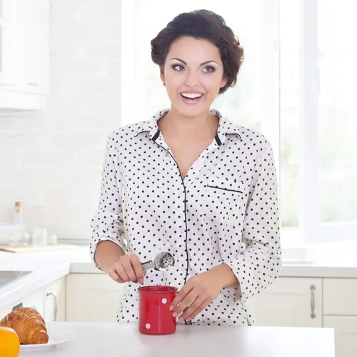 Miniatura 7 de Orblue Coladores de té de acero inoxidable de mango largo, paquete de 1