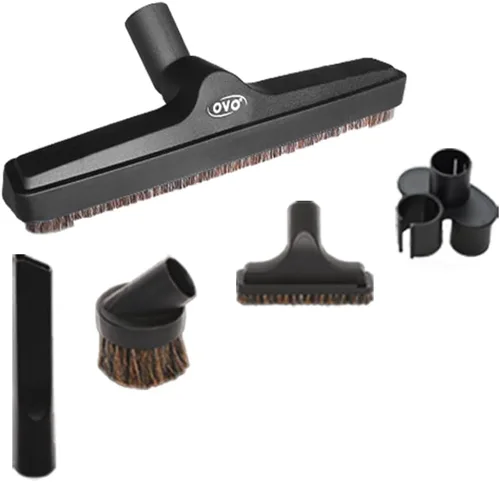 OVO 5 accesorios universales para aspiradora – Cepillo de piso de 12 pulgadas, cepillo para polvo, herramienta para hendiduras, herramienta de