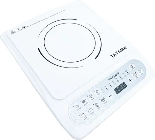 Miniatura 5 de TAYAMA Placa de inducción blanca de 1500 vatios con 8 ajustes