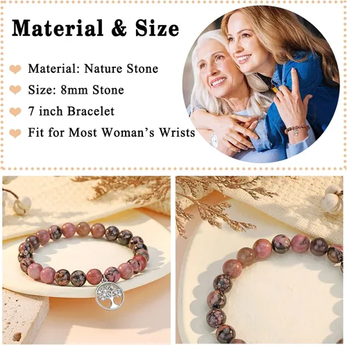 Miniatura 3 de UNGENT THEM Pulsera de árbol de la vida, regalos para abuela, nana, suegra, mamá extra, mejor mamá, Gigi, Mimi, madre del novio, tía, cuñada