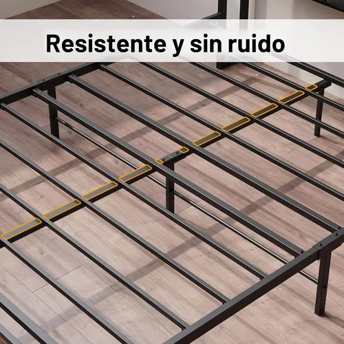 Miniatura 7 de LIKIMIO Base de cama Queen, cabecera de almacenamiento con estación de carga, sólida y estable, sin ruido, no necesita somier, fácil montaje Vintage