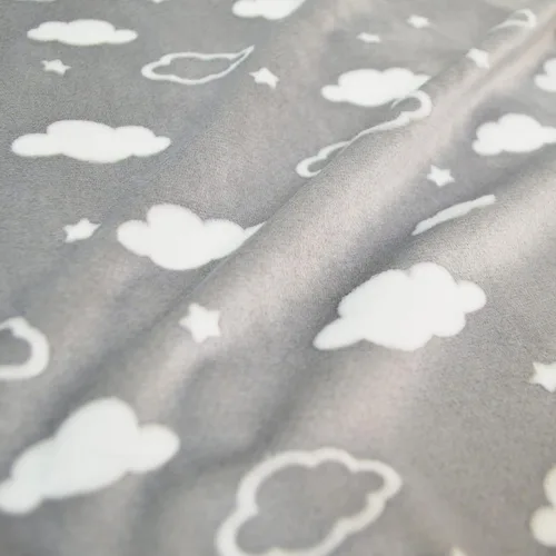 Miniatura 5 de American Baby Company - Sábana bajera ajustable de chenilla suave y celestial para cuna de 71 cm x 132 cm, hoja neutra cálida y acogedora en Nube