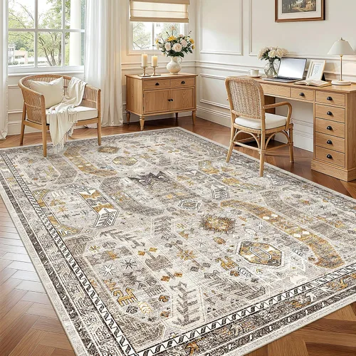 Miniatura 630 de Madane Tapete lavable de 2 x 10 pies para pasillo, cocina, recibidor, clásico, suave, antideslizante para interiores, casa de campo, baño, sala