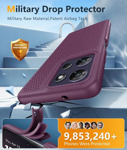 Miniatura 510 de FNTCASE Funda para iPhone 17 Pro: Fundas delgadas translúcidas de color azul claro compatibles con MagSafe, protección completa de la cámara