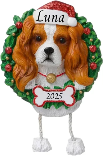 Miniatura 23 de Adornos personalizados para árbol de Navidad 2024 para mascotas – Razas de perros Beagle – Adorno personalizado de Feliz Navidad – Recuerdo