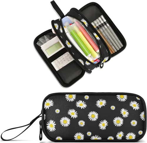 Miniatura 9 de Estuche para lápices de gran capacidad de los años 80 y 90, bolsa para lápices, oficina, escuela, bolsa grande para bolígrafos con almacenamiento