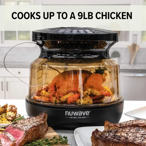 Miniatura 4 de Nuwave Horno de convección por infrarrojos con freidora de aire, cocina fresco o congelado, sin descongelar ni precalentar, calor 360, cocina desde
