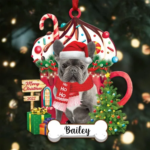 Miniatura 108 de Amantes de los perros de Navidad – Navidad de perros disponibles para muchos perros Shi Tzu – Adorno con forma personalizada, adorno de Navidad