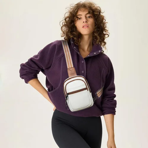 Miniatura 2 de Sling Bag For Women Faux Leather Small Casual Daypack Backpack Fanny Pack Crossbody Chest Bags Purse