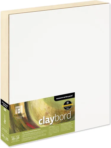 Miniatura 16 de Ampersand Art Supply Panel de pintura de madera: Serie Museo Claybord, 10 "x 10", 2" Perfil con acunado Perfil con cuna de 2