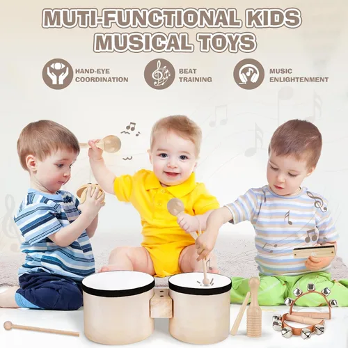 Miniatura 3 de Vanplay Juego de Batería para Niños - Juguetes para Regalos de Niños de 2 3 Años, Instrumentos Musicales para Niños Pequeños de 2-4, Regalos