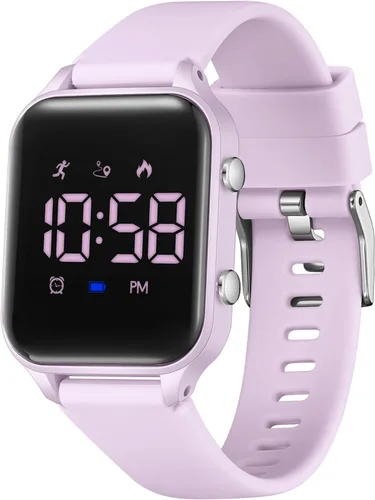 Miniatura 11 de Relojes digitales para niños y niñas, reloj deportivo con rastreador de fitness, podómetro, alarmas, cronómetro, no necesita aplicación, reloj