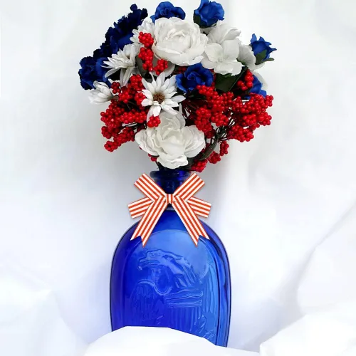 Miniatura 3 de ALIBBON Cinta patriótica de 12 yardas de 3/8 pulgadas, cintas del 4 de julio para manualidades, decoración del día de la independencia, cintas