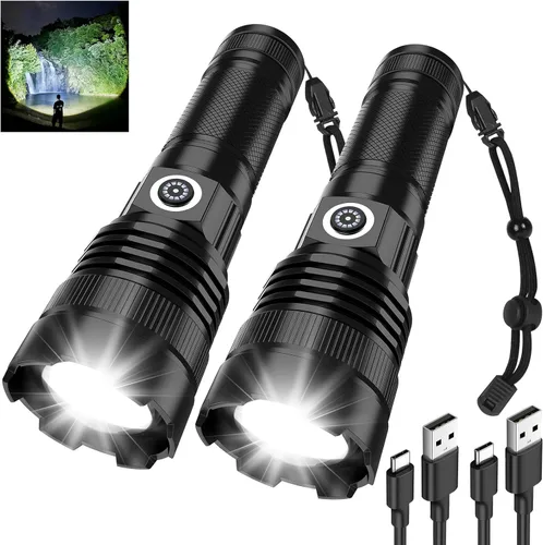 Miniatura 12 de CREE XML T6 3000 lúmenes táctico linterna LED, 5 modos, impermeable 4-Negro