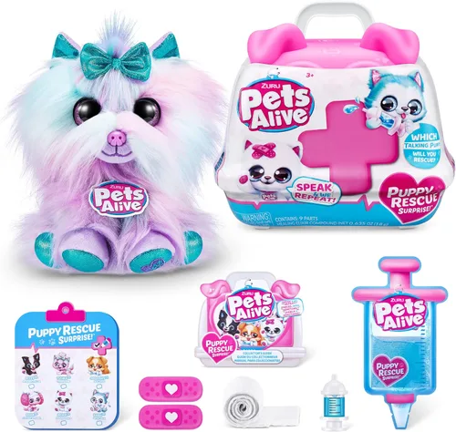 Miniatura 10 de Pets Alive Pet Shop Surprise Serie 2 (cachorro) de ZURU, suave juguete de peluche interactivo electrónico, habla y repite (Speak and Repeat)
