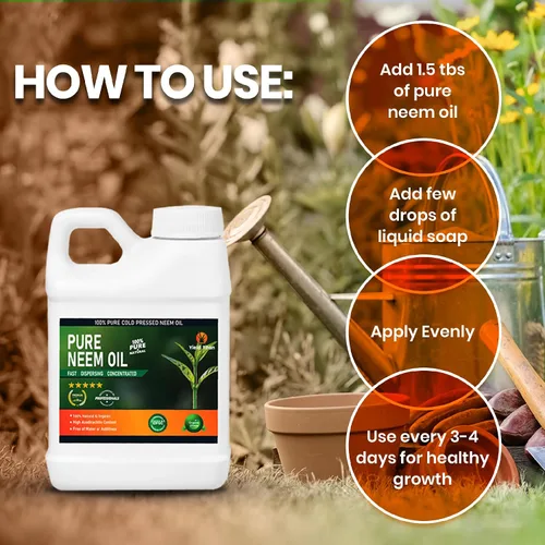 Miniatura 3 de Aceite de neem prensado en frío 100% puro – Extracto de aceite de neem natural multiusos (1 galón)