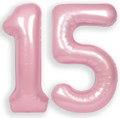 Miniatura 15 de Globo Número 0 de 40 Pulgadas para Niño o Niña Rosa Grande 0-9 Papel de Aluminio Mylar Grande Globo Número 0 Feliz Cumpleaños 0 Fiesta Aniversario