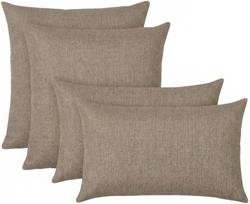 Miniatura 40 de RSH DECOR: Sunbrella Juego de 4 almohadas lumbares y cuadradas 20 x 12 pulgadas y 17 x 17 pulgadas Tela resistente al agua y a la decoloración