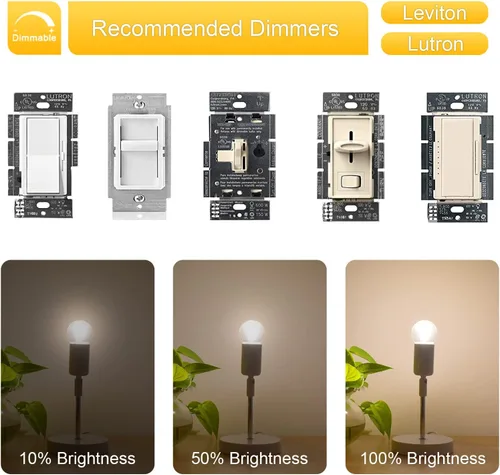 Miniatura 4 de Bombilla LED A15 regulable, bombillas de globo E26 de 2 W, equivalente a bombilla incandescente de 25 W, blanco cálido suave de 3000 K, vidrio