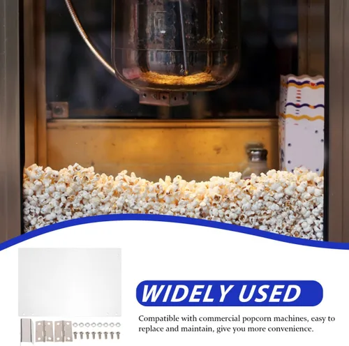 Miniatura 9 de Panel de puerta de repuesto para máquina de palomitas de maíz, deflector de PVC grueso para fabricantes de palomitas comerciales, fácil instalación
