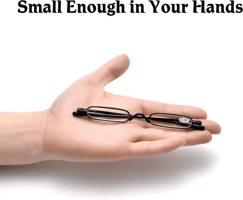 Miniatura 4 de ZUVGEES Mini lentes de lectura delgados y compactos fáciles de transportar, lectores portátiles ligeros con estuche de tubo con clip para bolígrafo