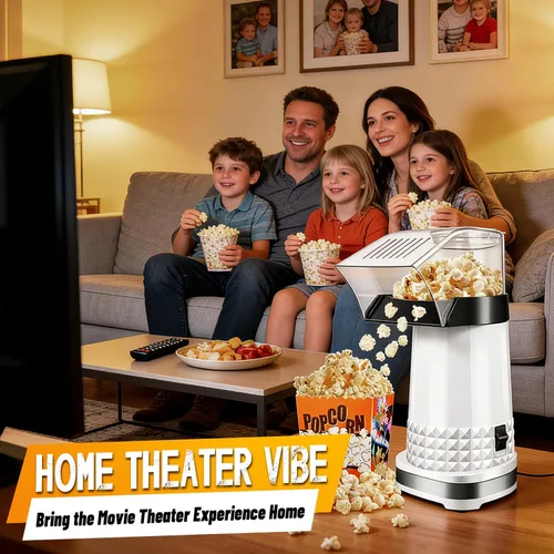 Miniatura 7 de 1200W Hot Air Popcorn Popper ETL Certified – Oil-Free Healthy Popcorn Maker Machine with 4.5 Quart Large Capacity, 2-Minute Fast Electric Popcorn