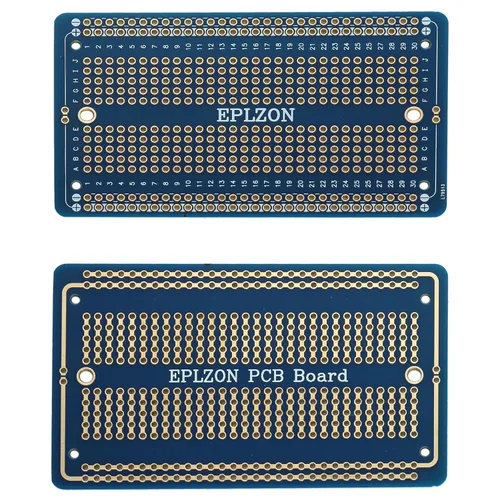 Miniatura 2 de 10 piezas de placa de circuito impreso soldable chapada en oro para proyectos electrónicos de bricolaje aplicable a proyectos de soldadura Azul