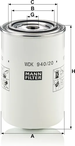 Miniatura 3 de MANN-FILTER WDK 940/20 Filtro de aceite - Vehículos comerciales