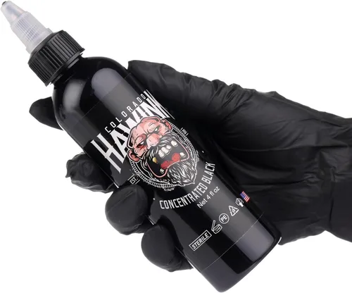 Miniatura 8 de HAWINK Tinta negra del tatuaje 4oz (4.1 fl oz) del pigmento amistoso suministros concentrado negro ti203-120-002