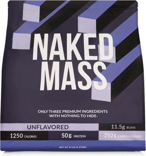 Miniatura 13 de Polvo de proteína natural para ganar masa muscular Naked Mass, 8 libras a granel, sin OMG, sin gluten, sin soya Sin Ingredientes Artificiales, 1250