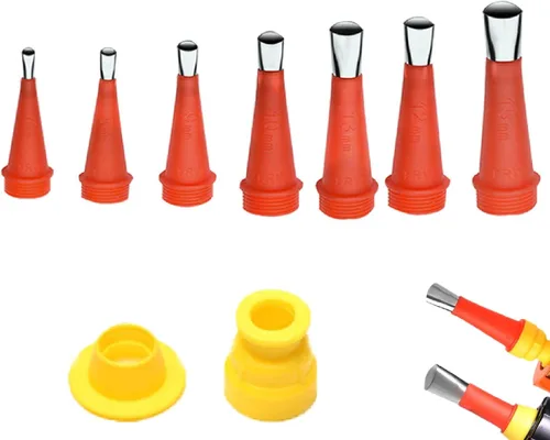 Miniatura 11 de Kit de herramientas de boquilla de goma integrado universal, juego de acabado de calafateo fácil, boquilla de goma para calafatear (juego D)