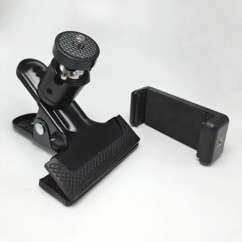 Miniatura 7 de PRAQECZ Soporte de teléfono con abrazadera de clip, soporte para teléfono celular para escritorio/mesa/puerta de cristal/deflector