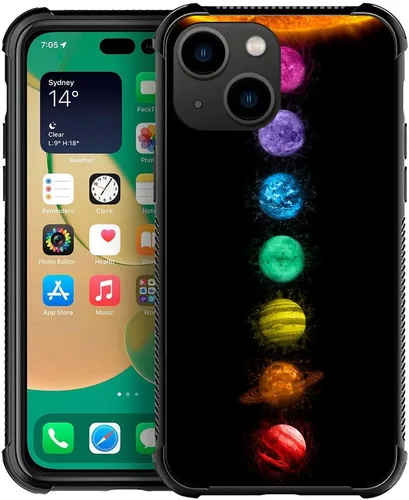 Miniatura 8 de ZHEGAILIAN Funda compatible con iPhone 14, funda de munición AK 47, parte trasera de vidrio templado+funda protectora de TPU de silicona suave