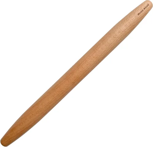 Miniatura 9 de Muso Wood Rodillo francés de madera para hornear, rodillo cónico de madera de haya para pasta de fondant y masa de galletas