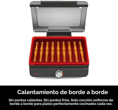 Miniatura 6 de Ninja Plancha y parrilla de interior, 14 pulgadas, parrilla eléctrica, para bistec, hamburguesas, salmón, verduras y más, plancha para panqueques