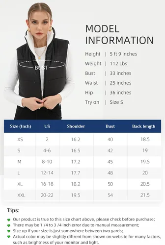 Miniatura 4 de Xeoxarel Chaleco acolchado reversible con bolsillos para mujer (XS-XXL)