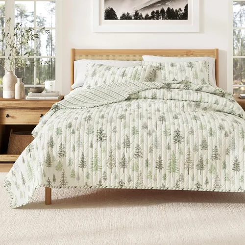 Miniatura 13 de Great Bay Home Lodge - Juego de edredón – Juego de ropa de cama rústica de 3 piezas tamaño matrimonial/Queen – Colcha reversible ligera para todas