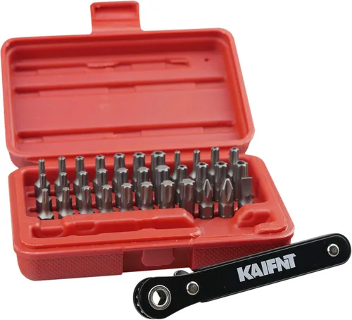 Miniatura 6 de K402 - Juego de puntas de destornillador con llave de trinquete, 1/4 pulgadas, 34 piezas