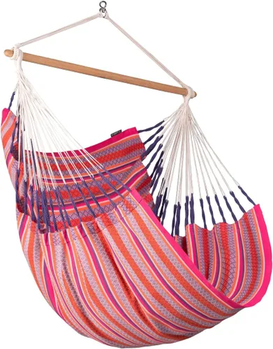 Miniatura 39 de La Siesta® XL King Habana - Hamaca colgante de algodón, para interiores y exteriores, silla colgante bohemia para dormitorio, patio, máximo 355