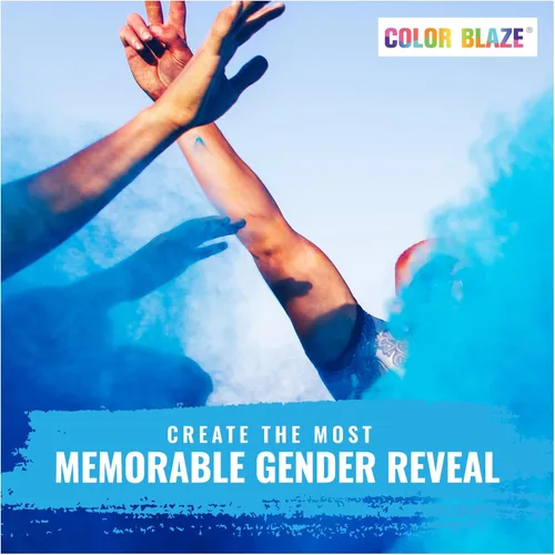 Miniatura 6 de Color Blaze Blue Baby - Polvo de revelación de género – 2 libras de polvo de color para niño – para el desgaste de la motocicleta, lanzamiento, Azul