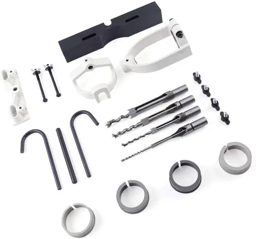 Miniatura 2 de TECHTONGDA Kit de accesorios de mortajería, banco de carpintería, localizador, juego de herramientas de espigado con cinceles