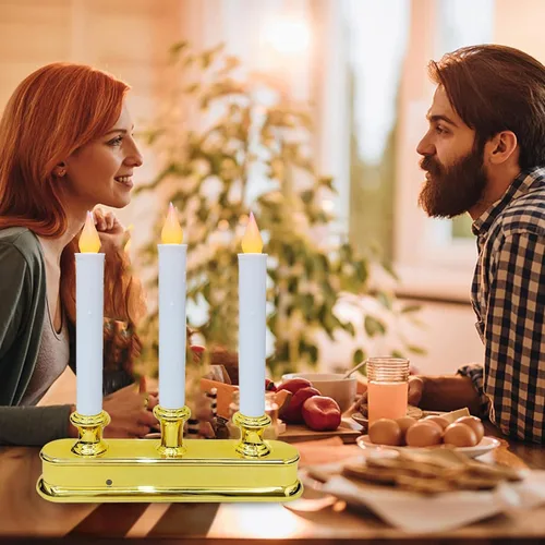 Miniatura 6 de Velas de ventana operadas por batería SUNSGNE, velas de ventana sin llama con sensor del atardecer al amanecer para decoración navideña de mesa