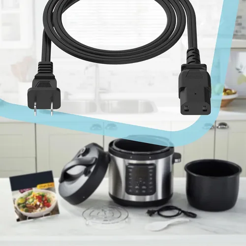 Miniatura 7 de Cable de alimentación compatible con olla Crock-Pot Express de 6 cuartos de galón SCCPPC600-V1, para olla instantánea, olla de arroz, cable