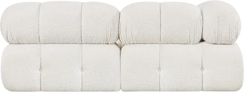 Miniatura 4 de Meridian Furniture 611Cream-S68A Colección Ames Moderno Sofá modular contemporáneo con tela de boucle color crema, modular para crear