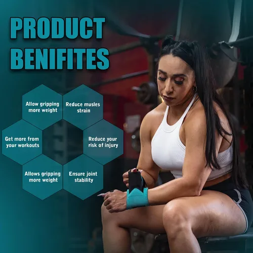 Miniatura 5 de Improved Lifting Support & Stability - Gym Wrist Wraps for Weightlifting 14" Premium Quality Hand Wraps with Thumb Loop - Weight Lifting Wrist Wraps