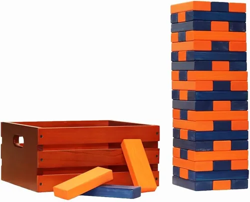 Miniatura 7 de Tailgating Pros Maderas gigantes de primera calidad con caja manchada: ¡elige los colores de tu equipo! Juego gigante para patio al aire libre